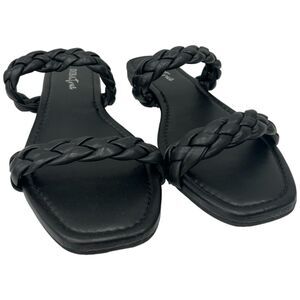 Diba True Rae Nah Slip On Sandals Womens Size 10 Black Leather‎ Casual NIB